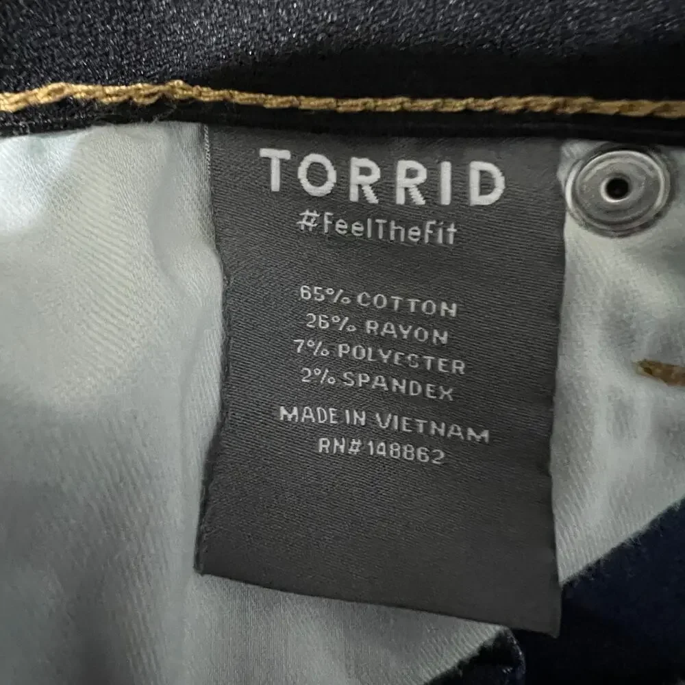 Torrid Sky High A Line Flare Jeans 12S Short High Rise Stretch NWT - Picture 5 of 10